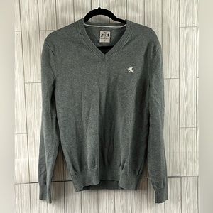 Express Gray V-Neck Sweater